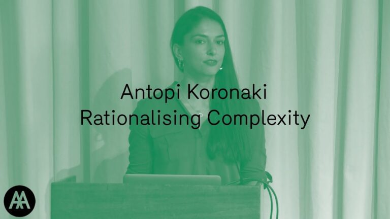 Antiopi Koronaki : Rationalising Complexity