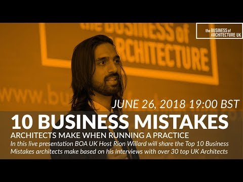 10 Costly Business Mistakes Architects Make