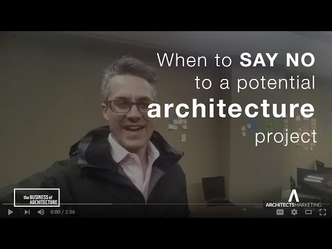 When to say NO to a potential architecture project