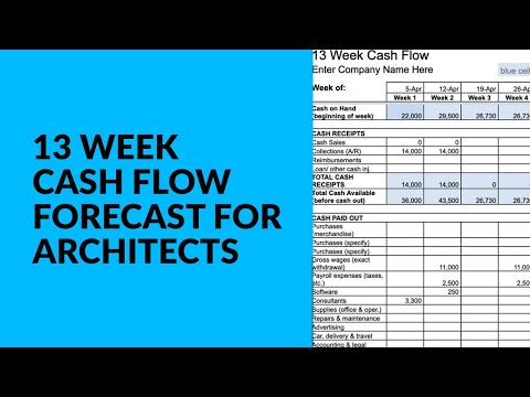 13 Week Cash Flow Forecast for Architects