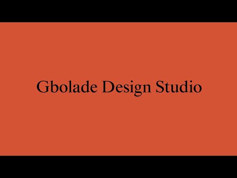 New Architects 4: Gbolade Design Studio
