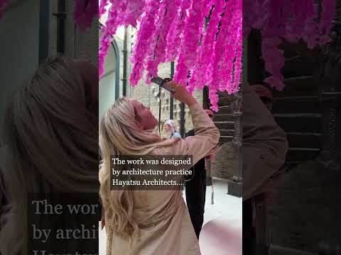 Hana Mikoshi installation consists of 50,000 washi paper flowers | #Shorts | Dezeen