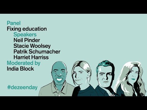 Patrik Schumacher and Harriet Harriss clash during education panel at Dezeen Day | Dezeen Day