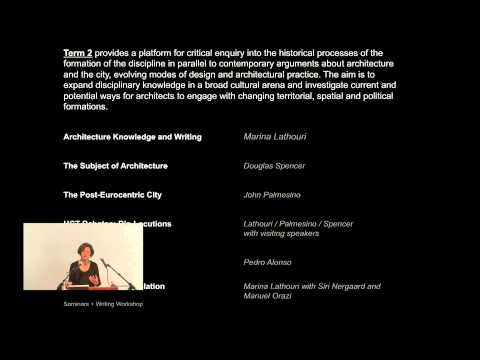 AA Graduate School introduction 2014: MA History and Critical Thinking in Architecture