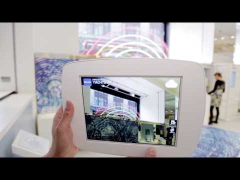 Augmented reality demonstration at Dezeen’s Imagine Shop for Selfridges